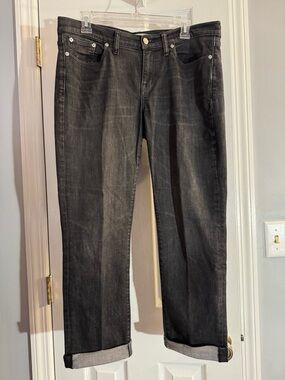 Madewell Slim Boyjean Black Mid-Rise Jeans